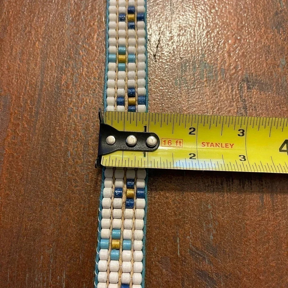 HandMade Ceramic Beads Woven Belt 4 Rows
